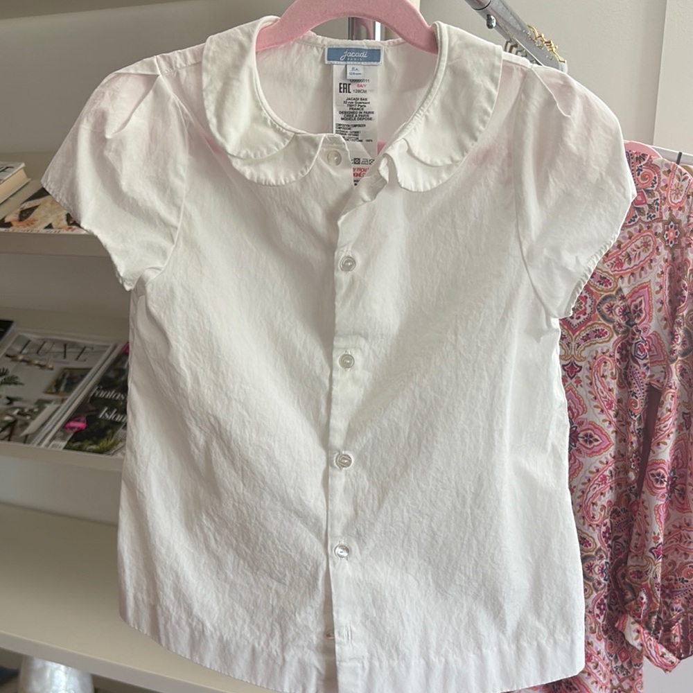 Jacadi White Girls Blouse